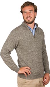 Pull en laine yack col cheminée pour homme