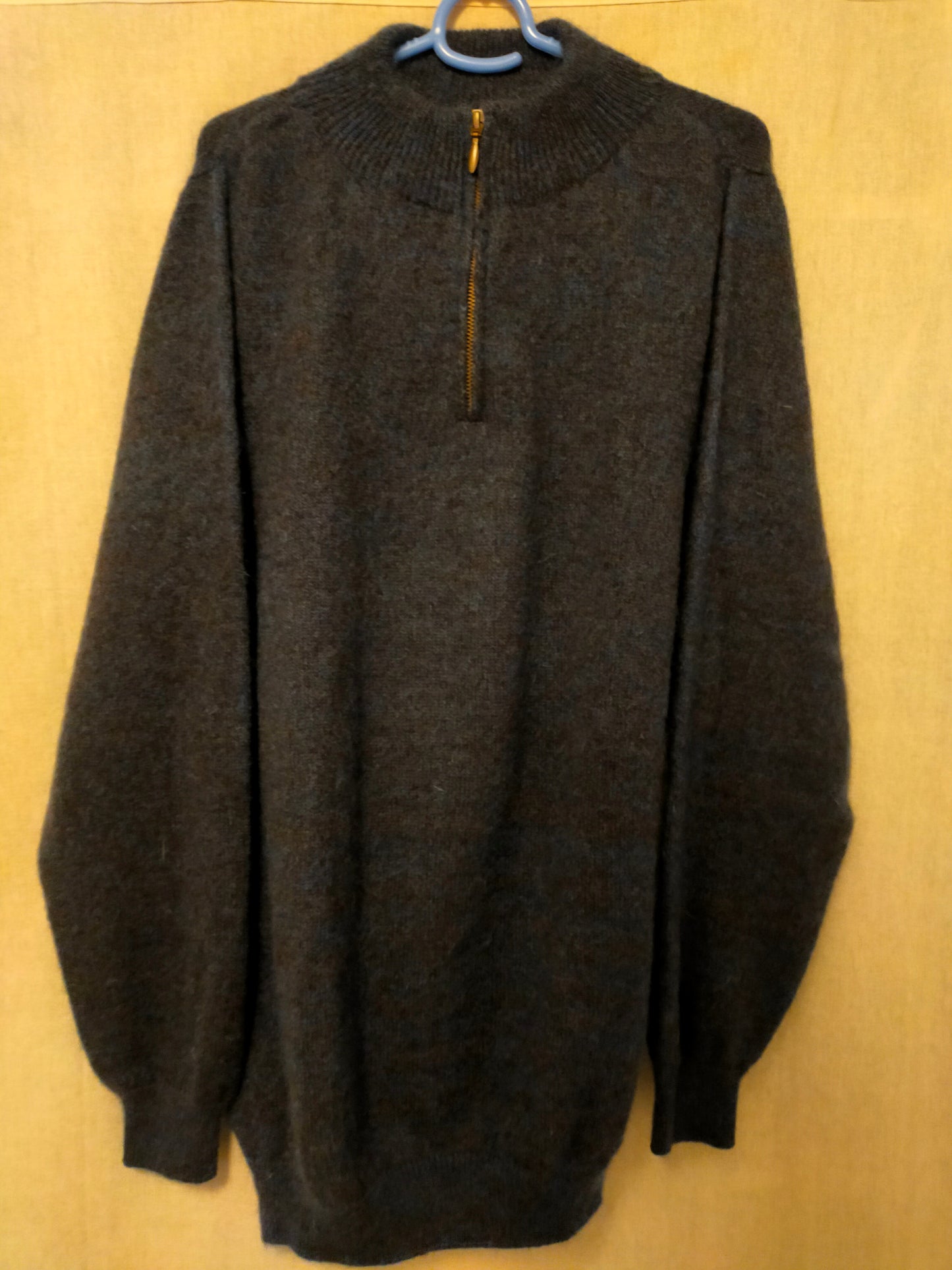 Pull en laine yack col cheminée pour homme