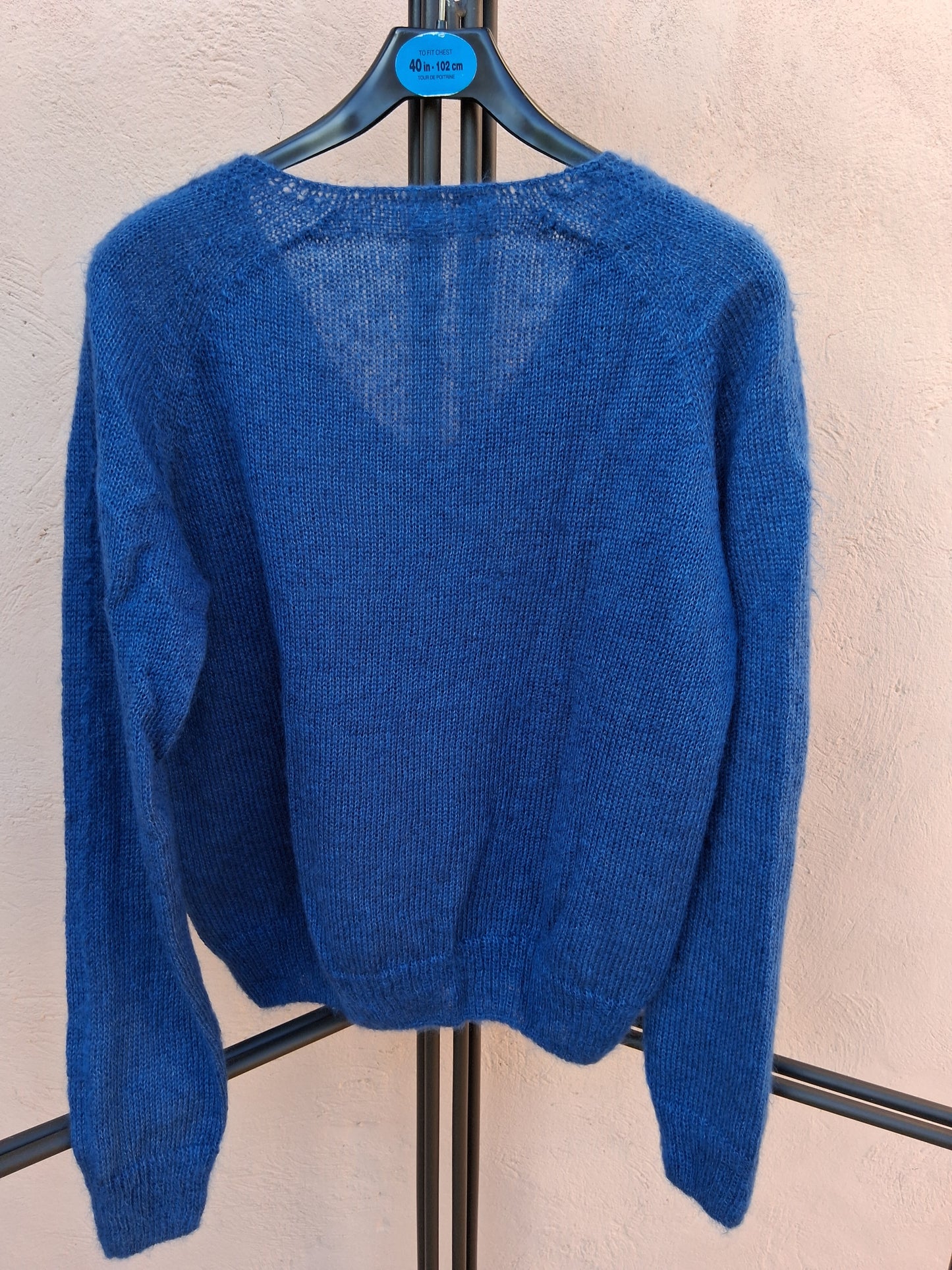 Pull col V Mohair-Soie femme
