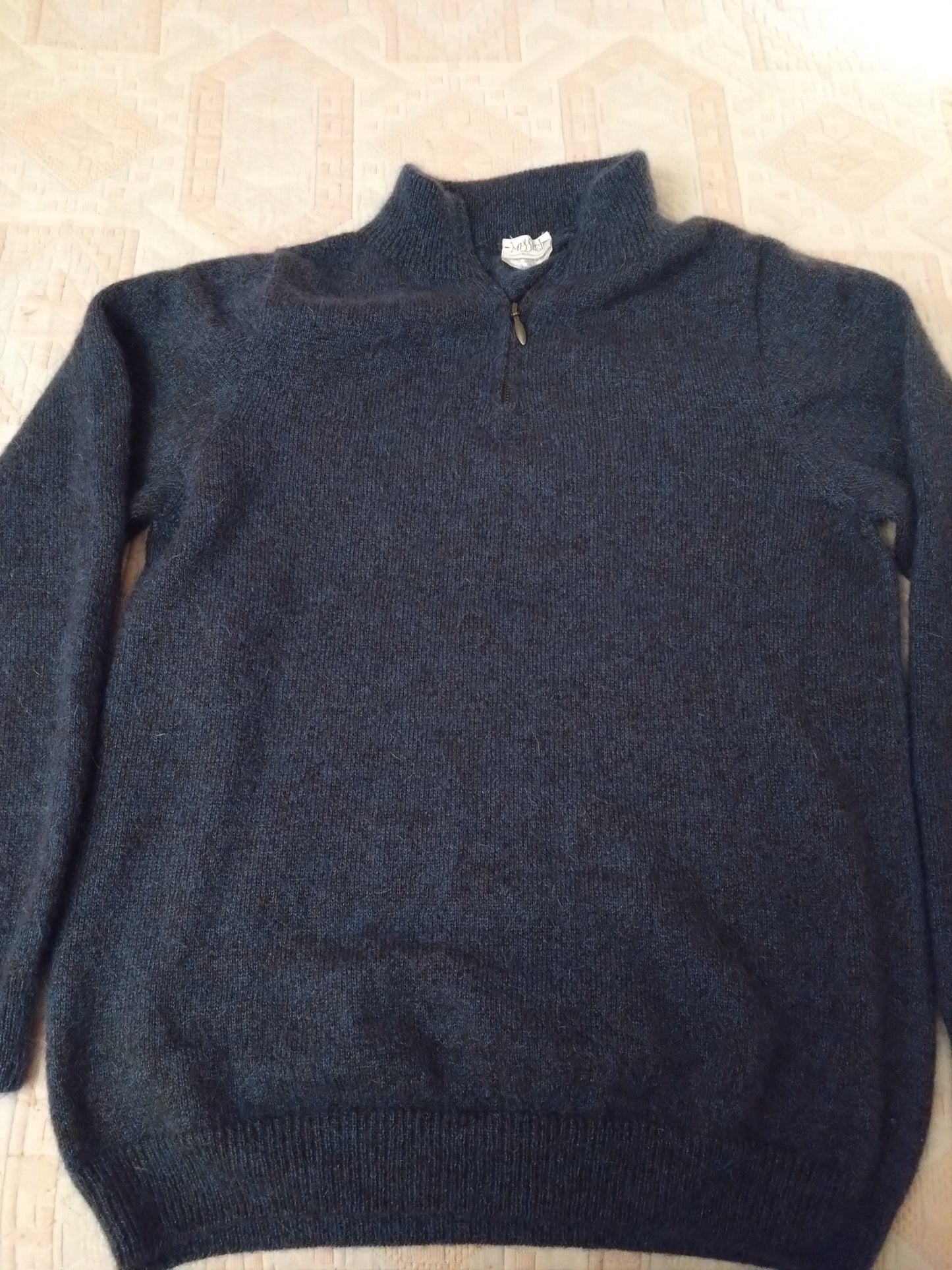 Pull en laine yack col cheminée pour homme