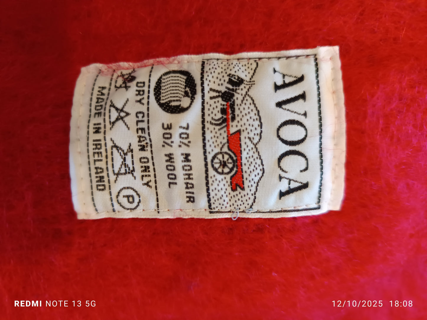 Grand plaid laine mohair uni