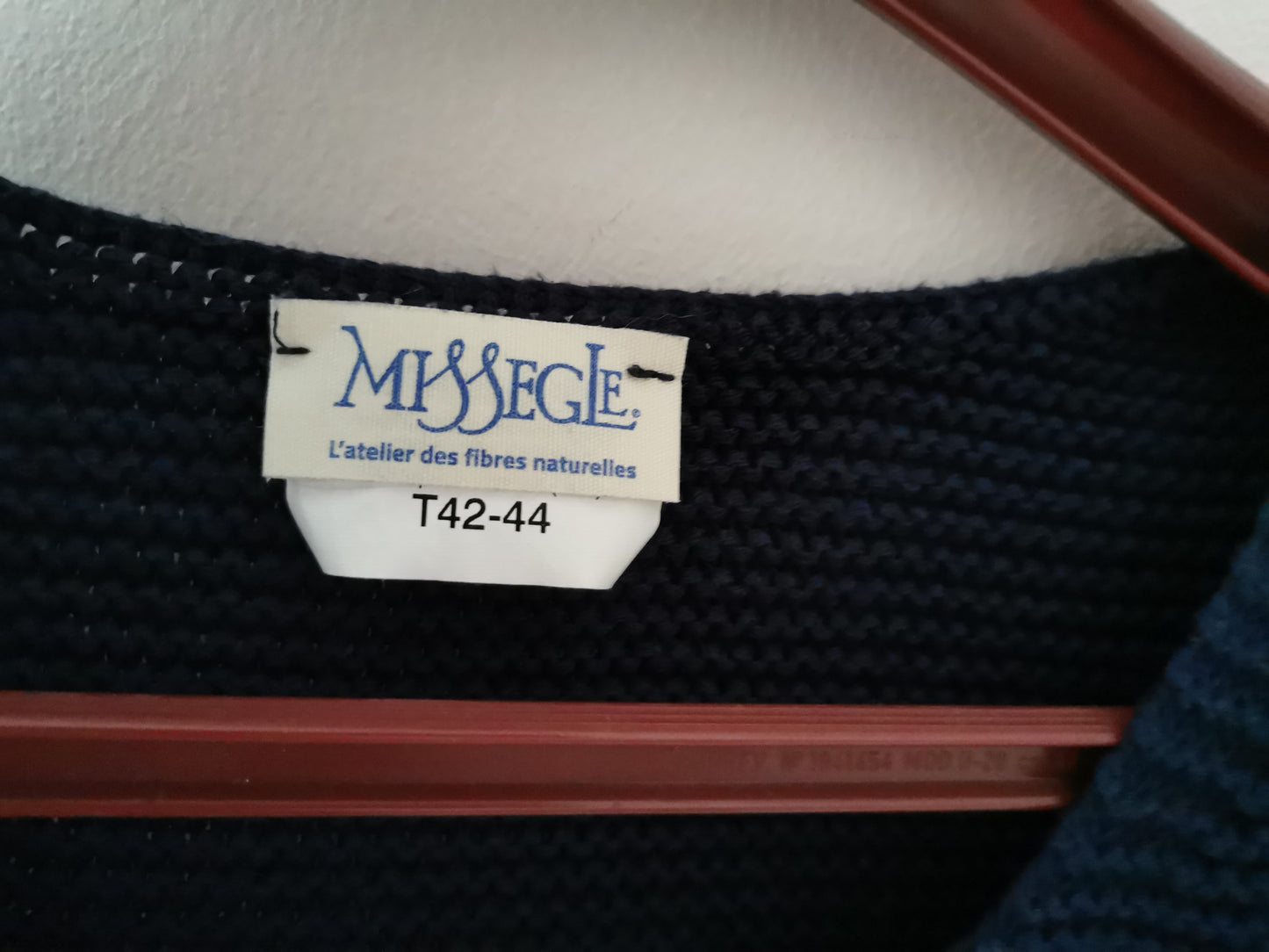 pull femme coton marine