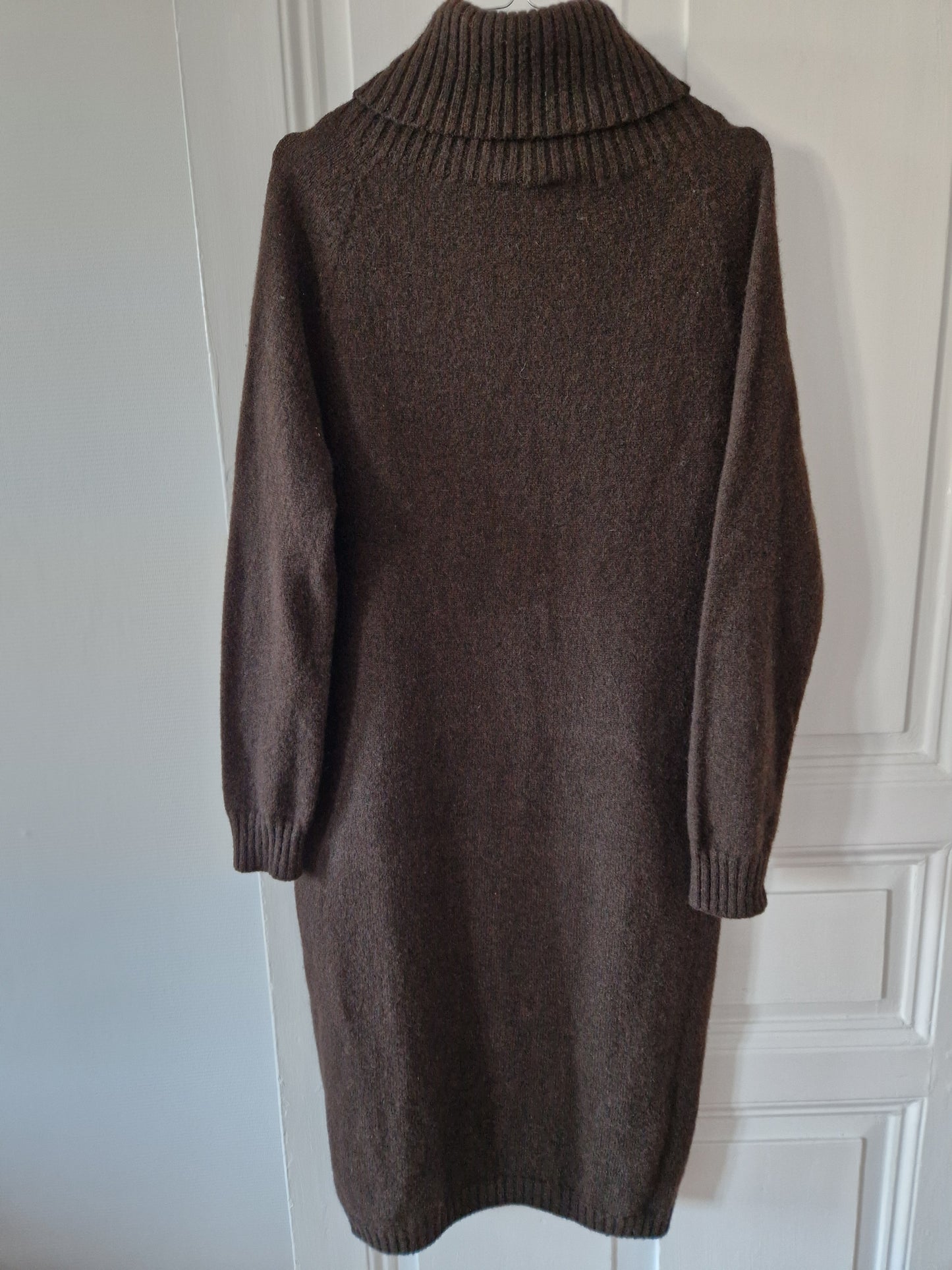 Robe pull chocolat 100% laine de yack