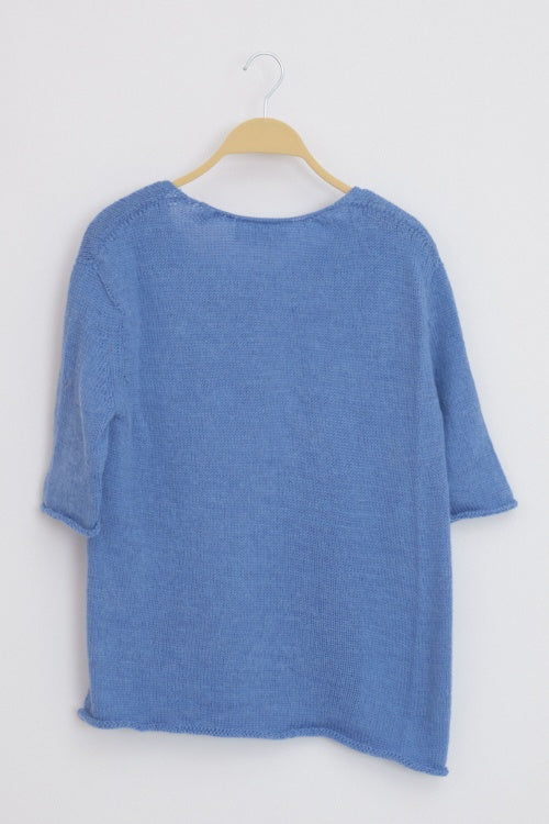 Pull en laine alpaga manches 3/4 pour femme