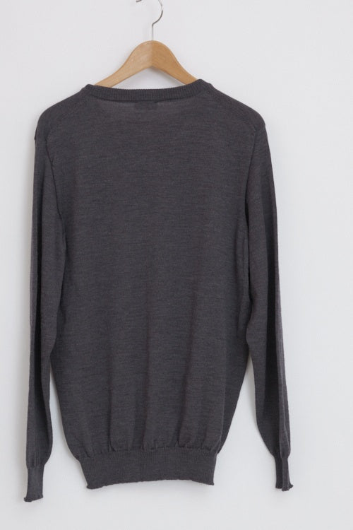 Pull en laine mérinos homme col V