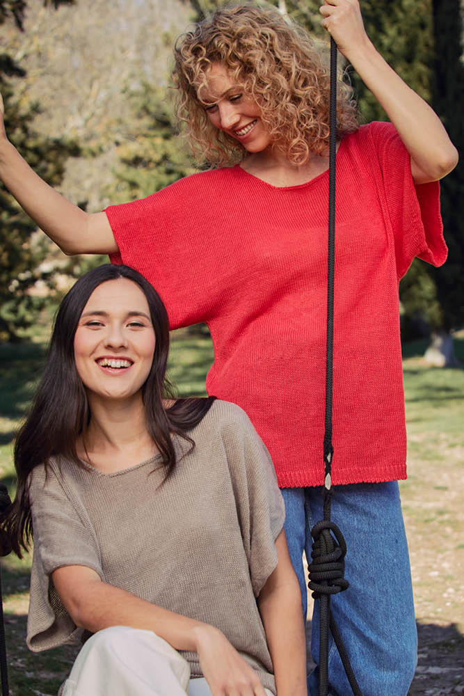 Pull tunique en lin