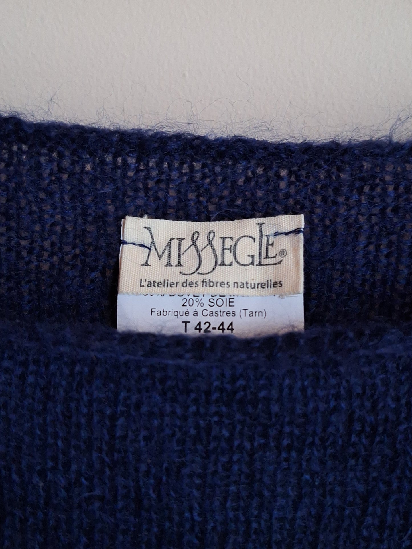 Pull laine ample mohair et soie pour femme
