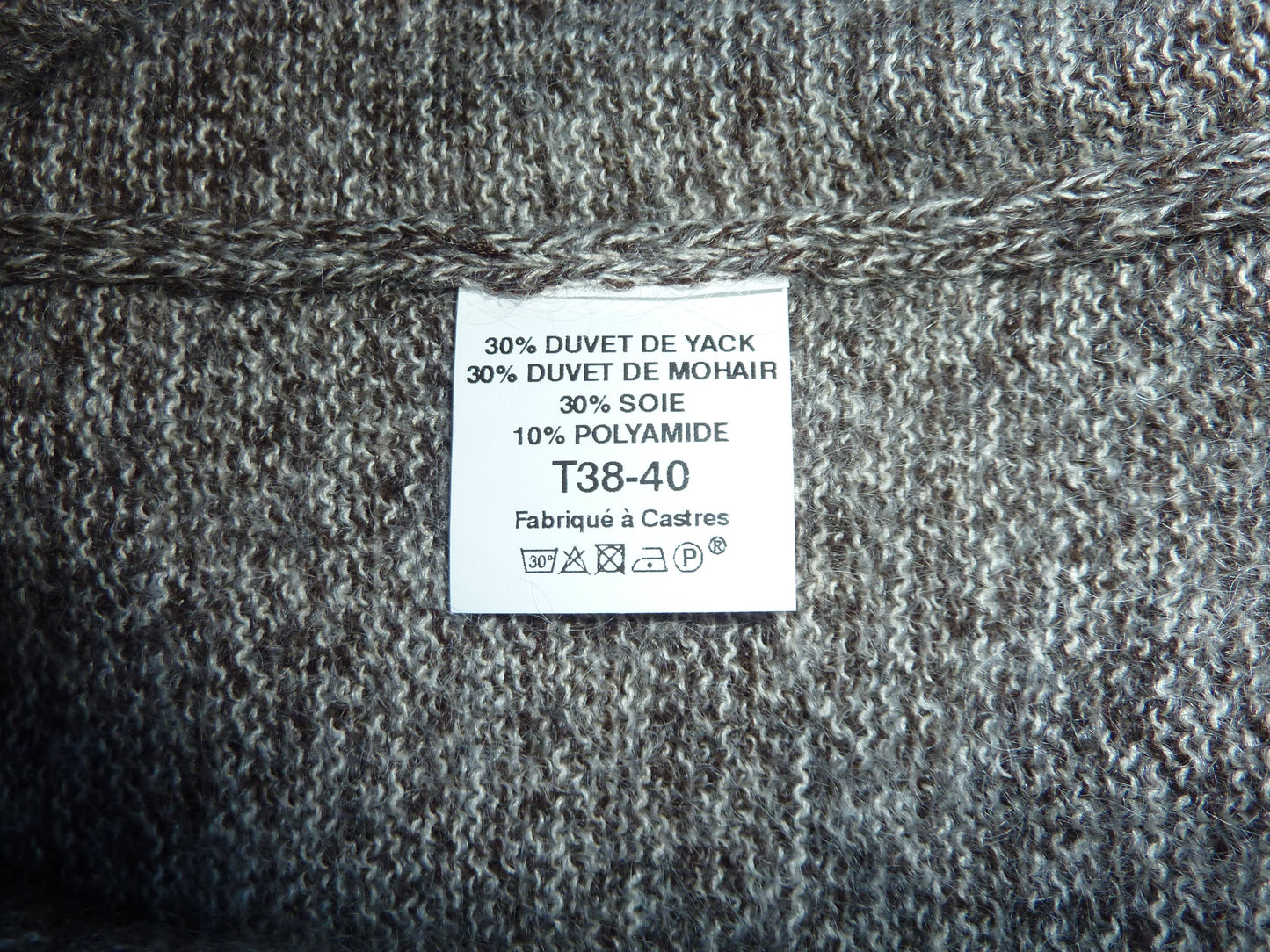 pull femme chiné col rond Yack-Soie-Mohair