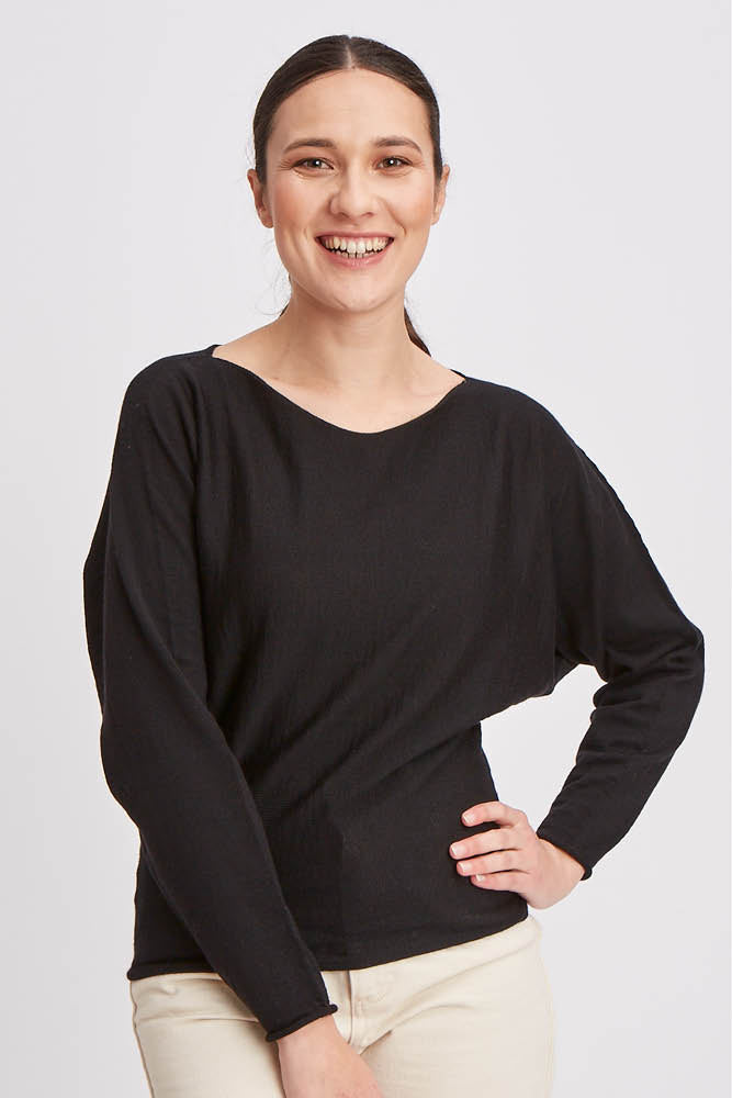 Pull en laine mérinos chauve-souris