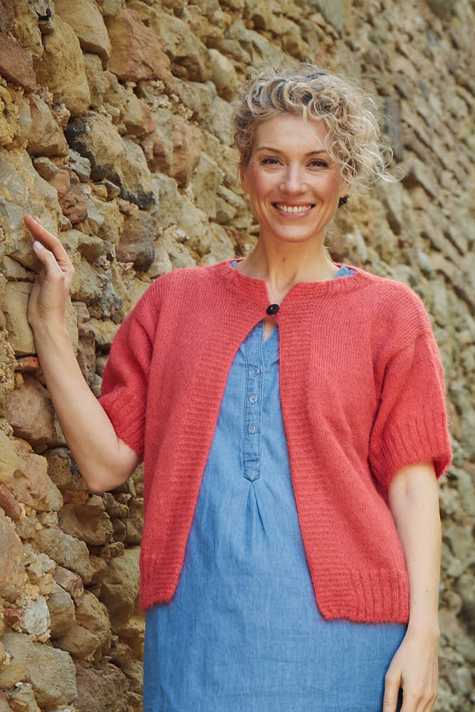 Gilet en laine mohair et soie