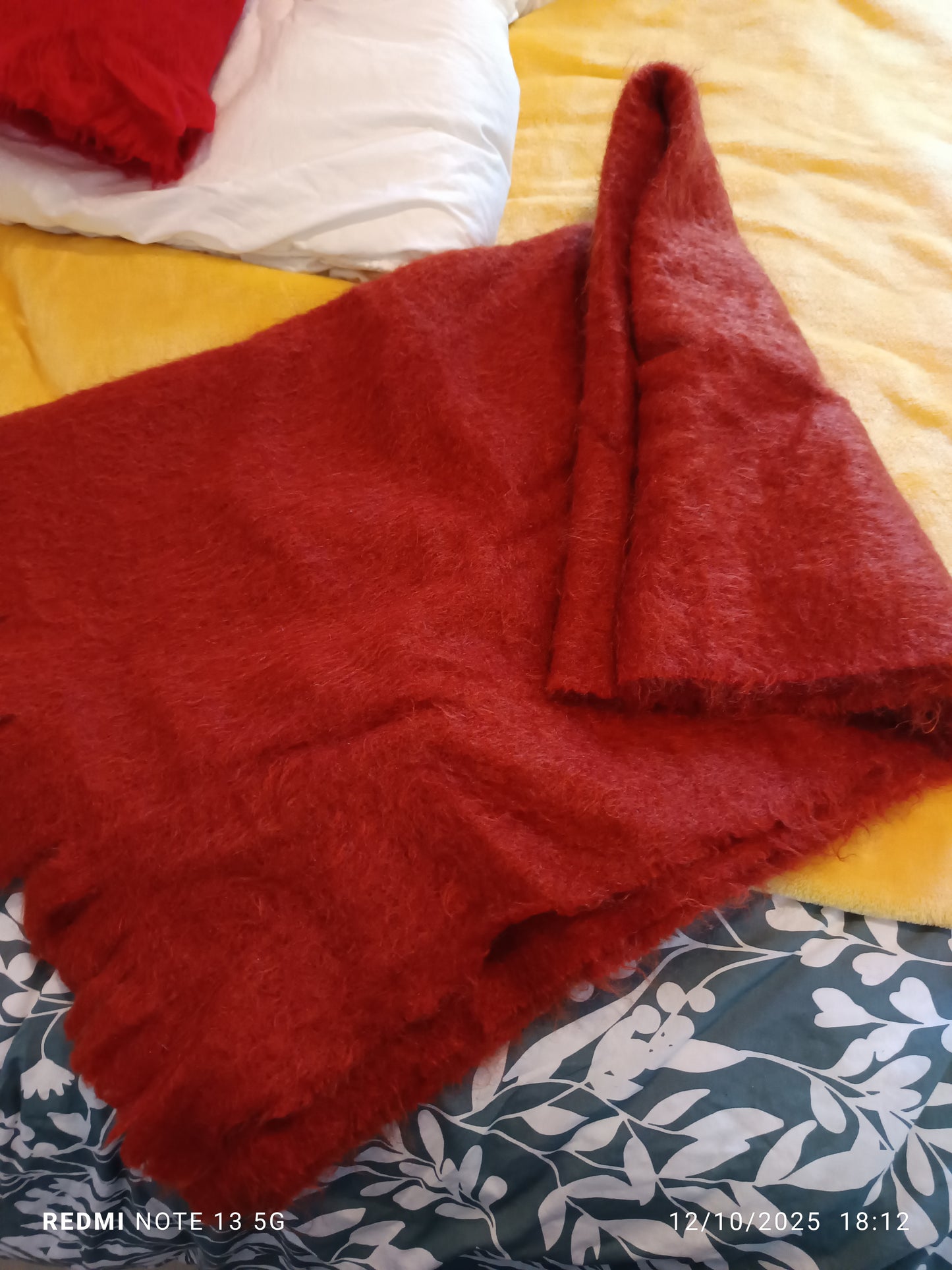 Plaid laine mohair uni