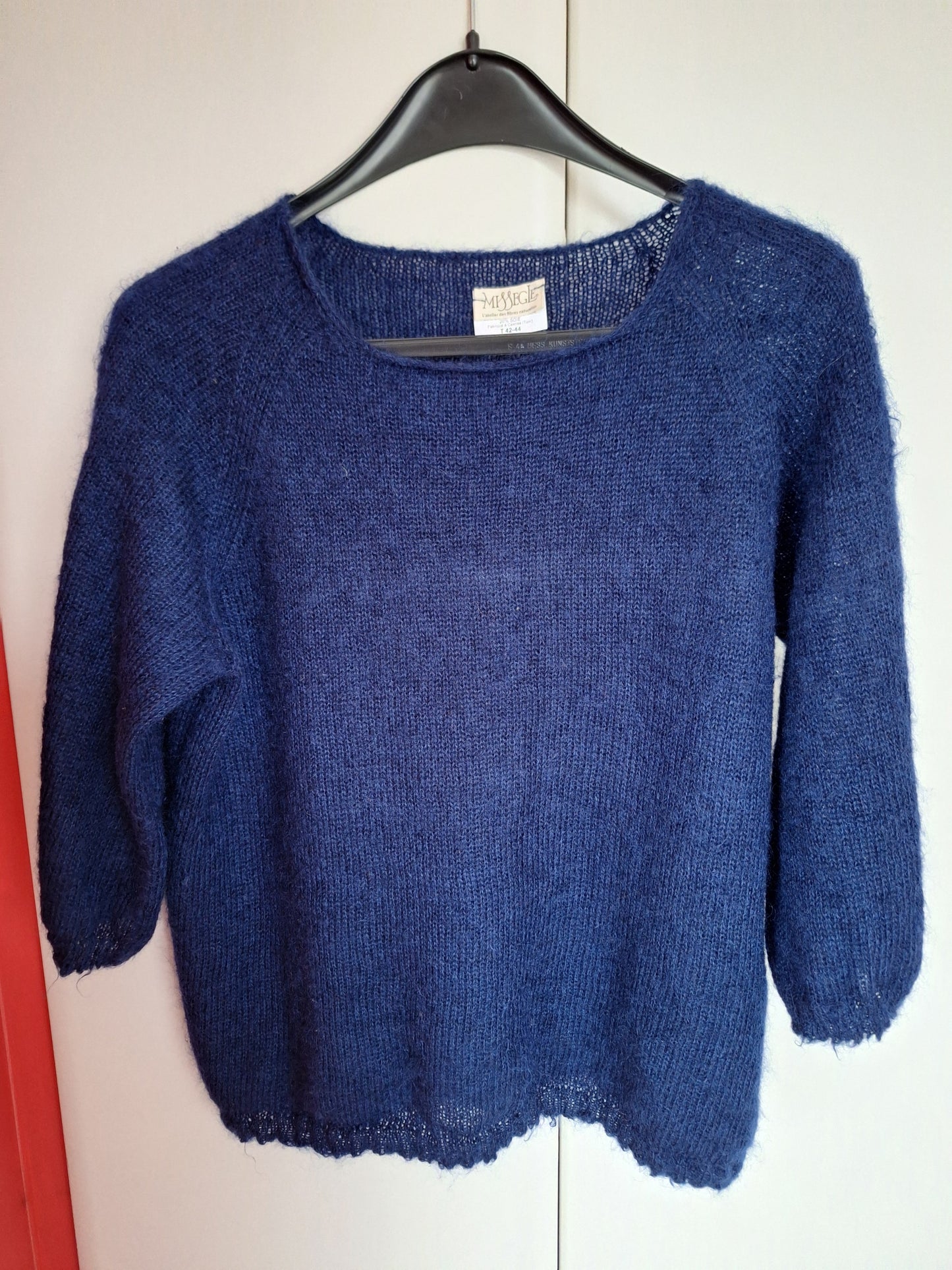 Pull laine ample mohair et soie pour femme