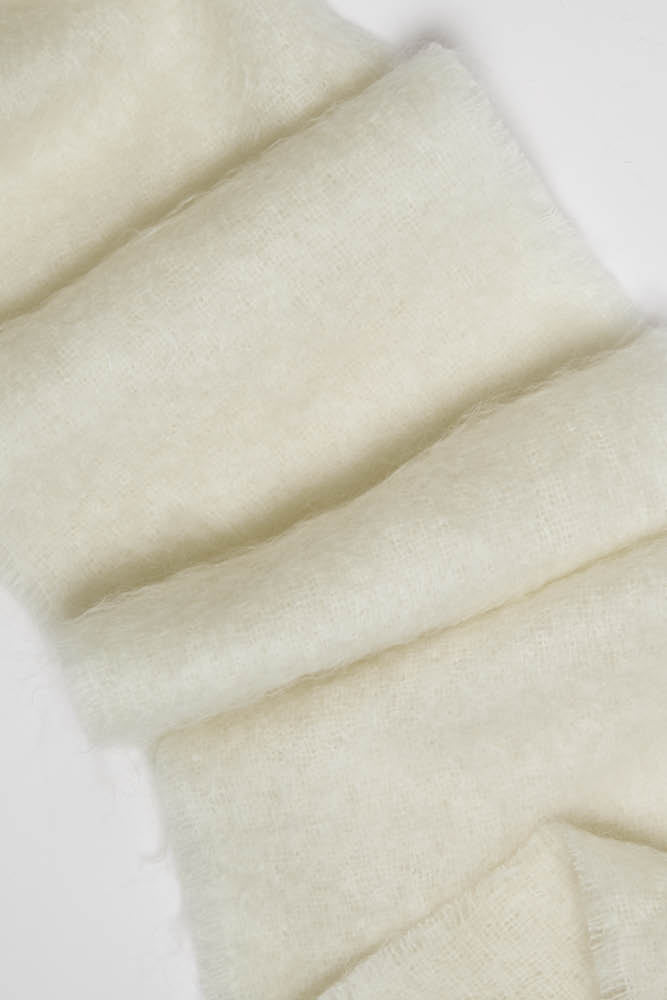 Écharpe laine mohair et soie femme unie