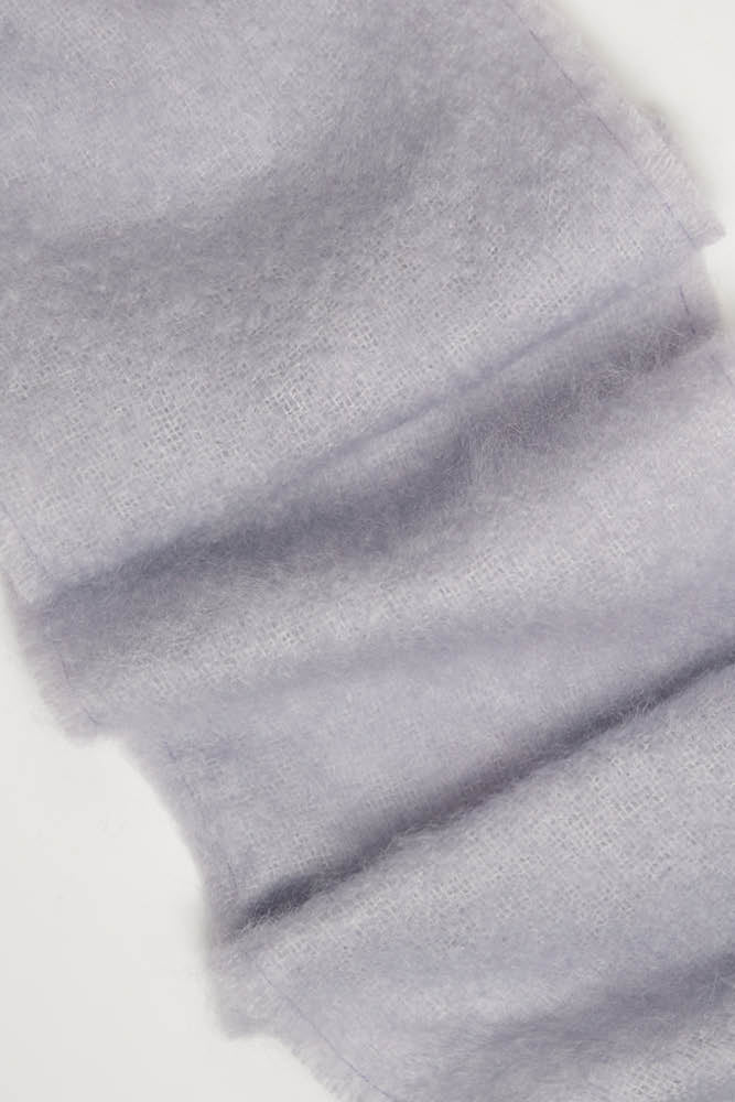 Écharpe laine mohair et soie femme unie