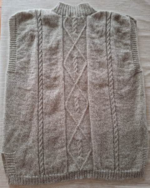 Débardeur femme, chiné beige - yack, mohair, soie