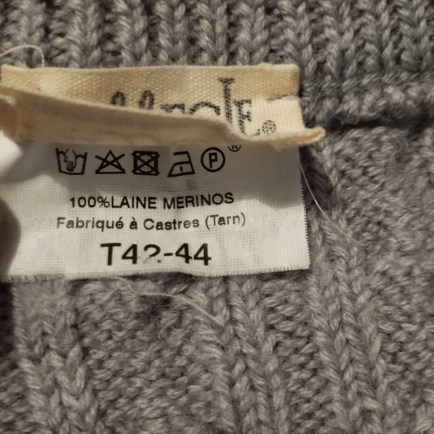 Blouson laine zippé long