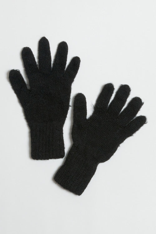 Gants laine mohair et soie pour femme