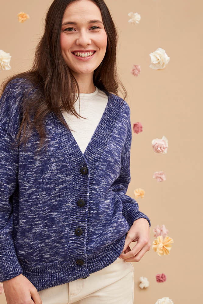 Gilet en coton bio imprimé pour femme