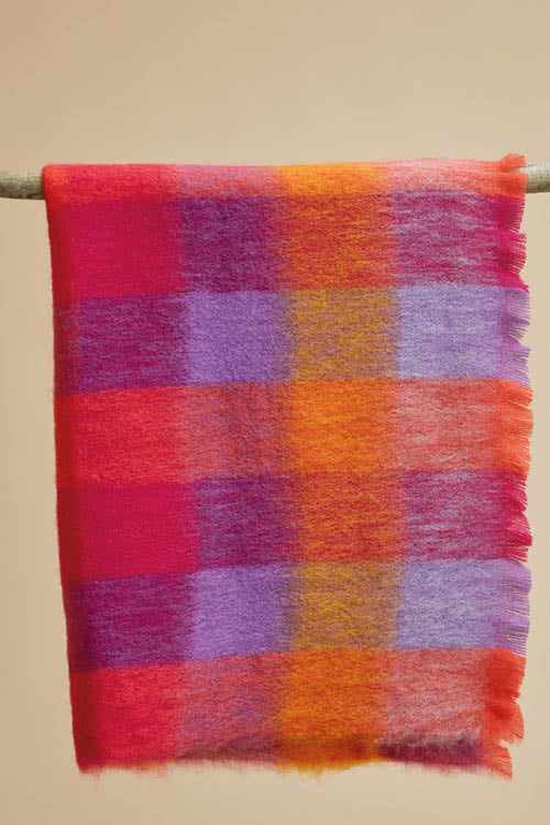 Grand plaid laine mohair écossais