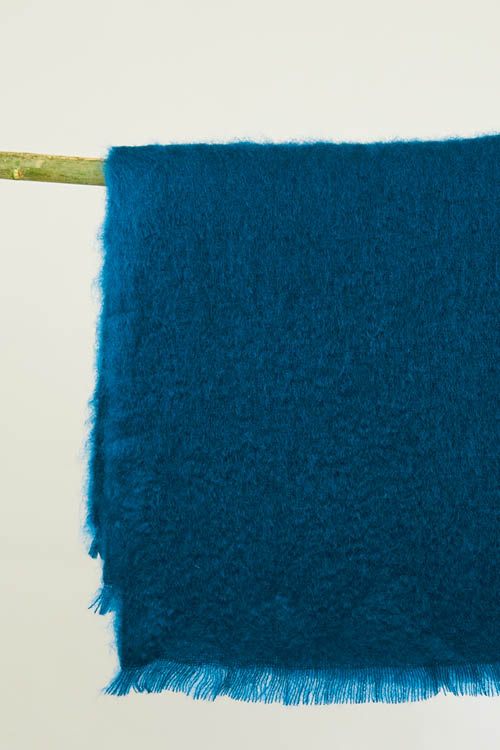 Grand plaid laine mohair uni
