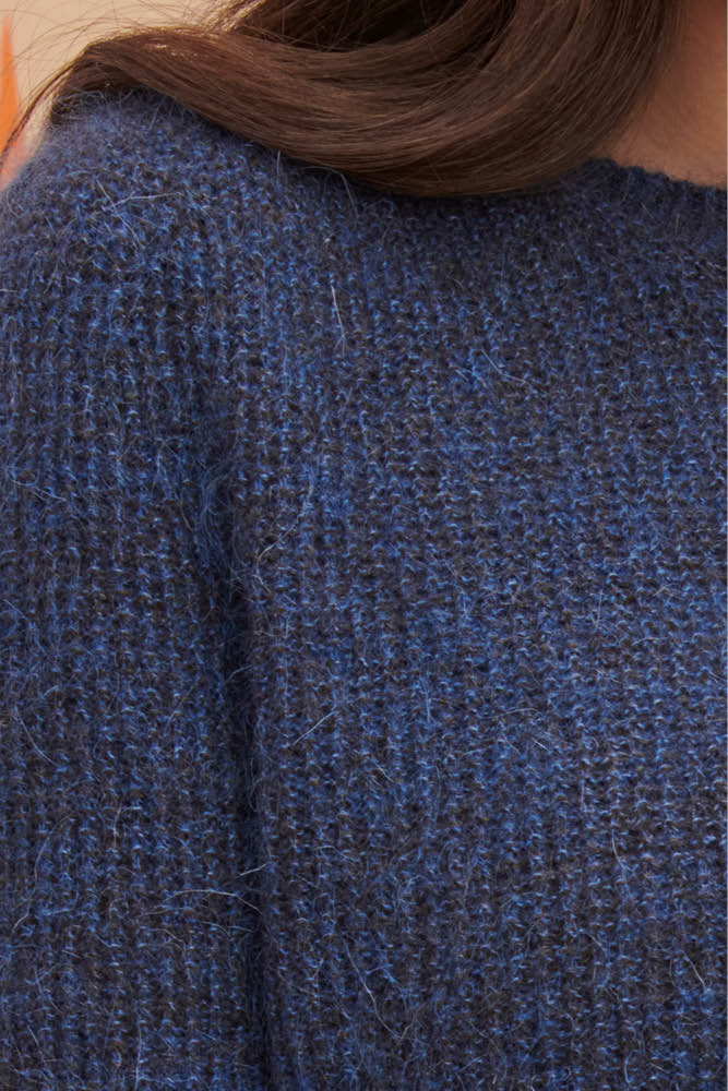 Pull en laine point de sable pour femme