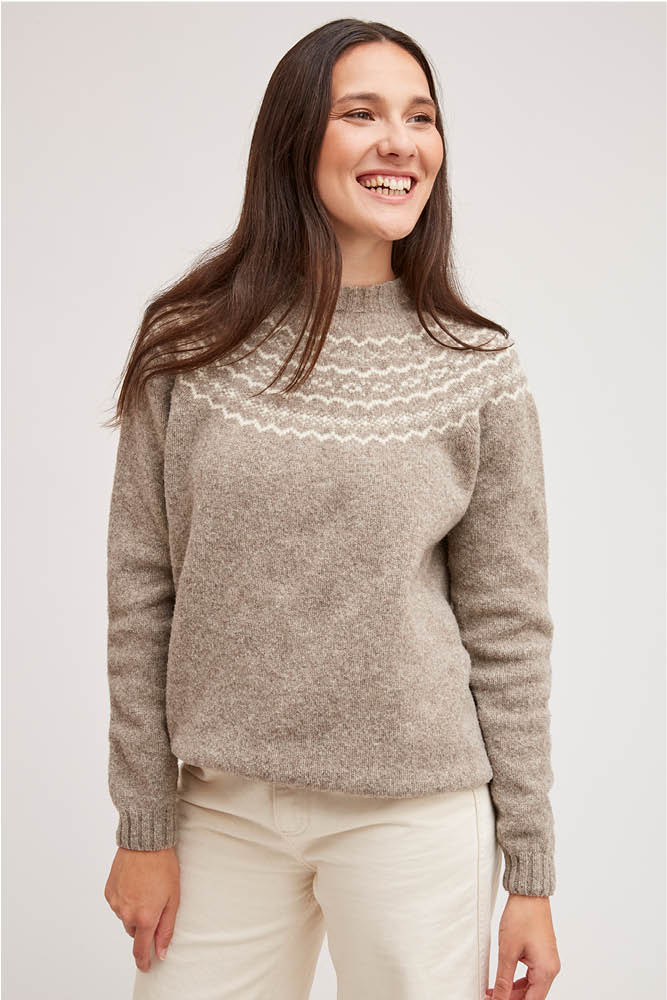 Pull en laine jacquard femme