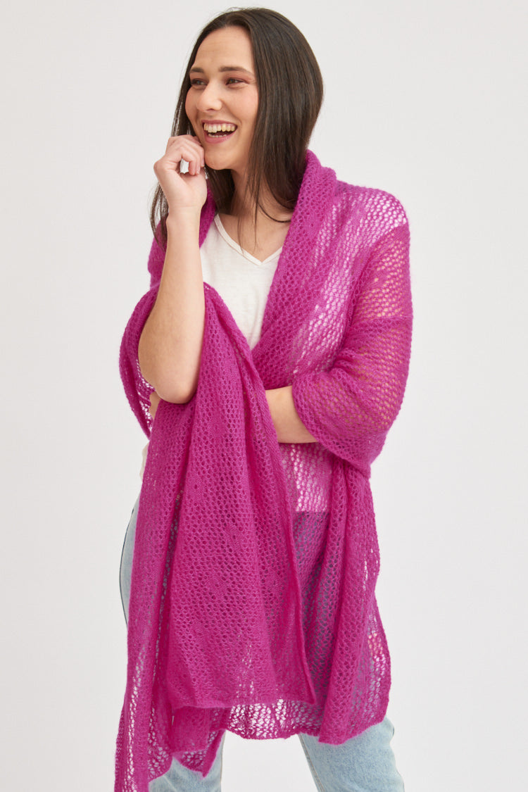 Étole séduction laine mohair et soie pour femme