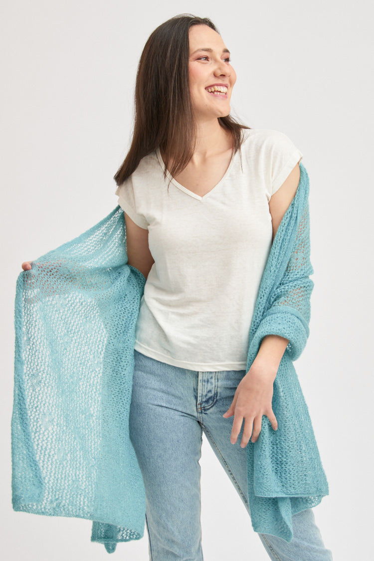 Étole séduction laine mohair et soie pour femme