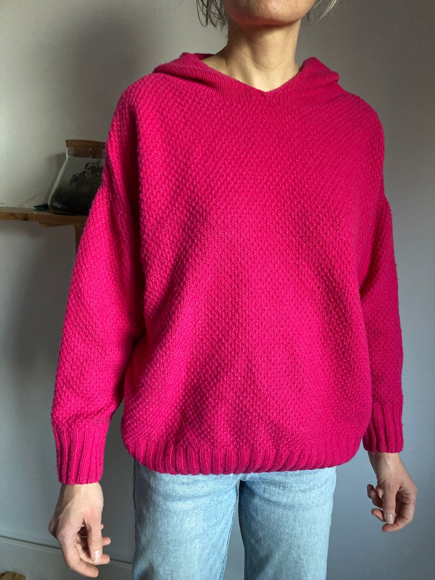 Pull à capuche laine recyclée Louise