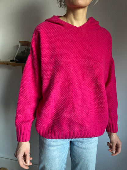 Pull à capuche laine recyclée Louise