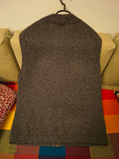 Gilet en laine sans manche yack mérinos et soie pour homme