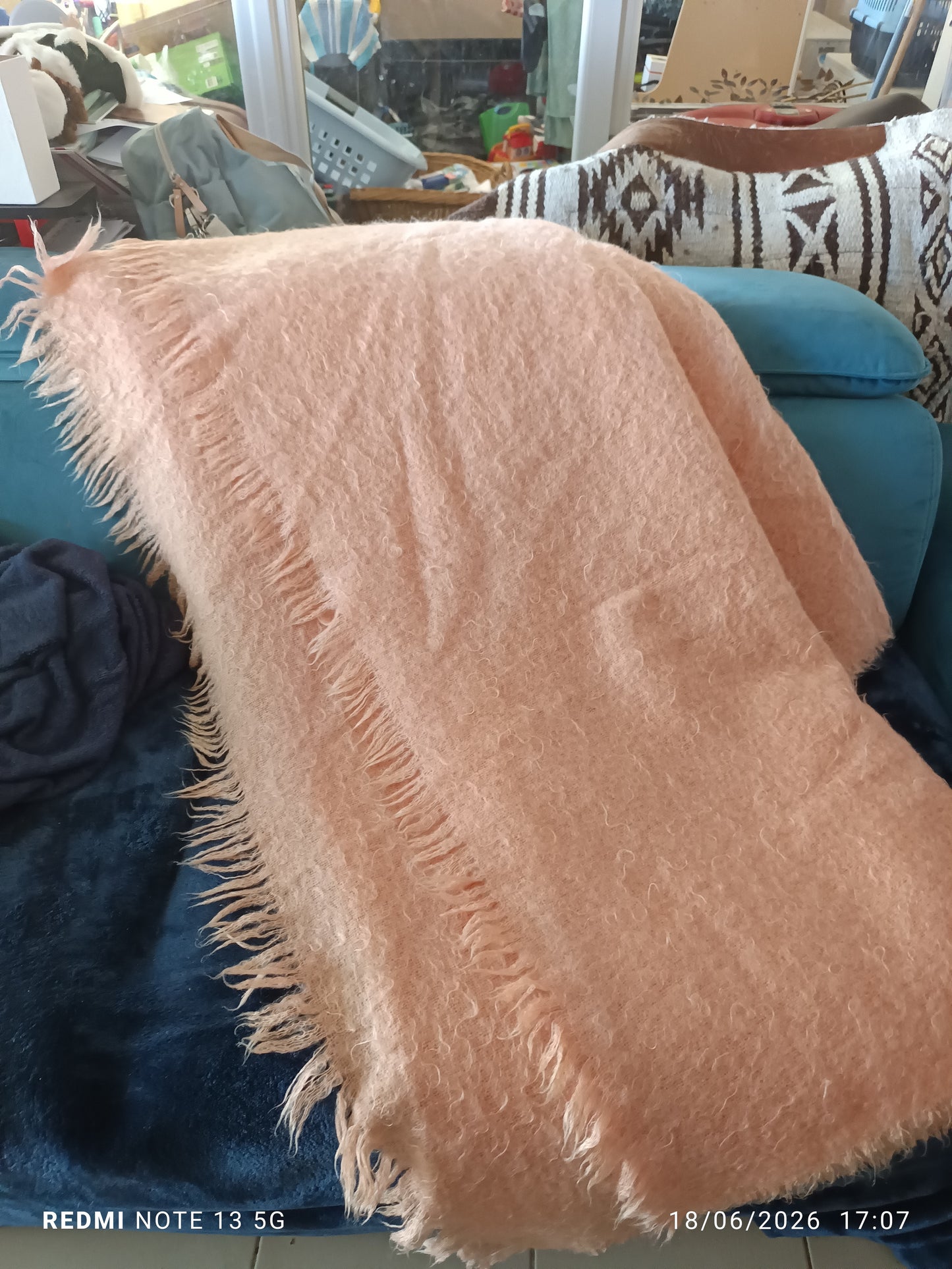 Couverture laine mohair lit 2 places