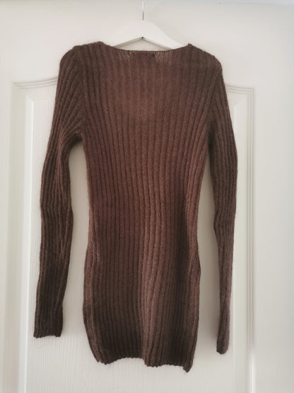 Pull chaussette col V mohair et soie