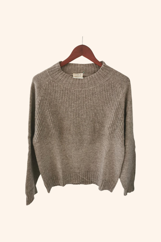 Pull col cheminée laine de yack