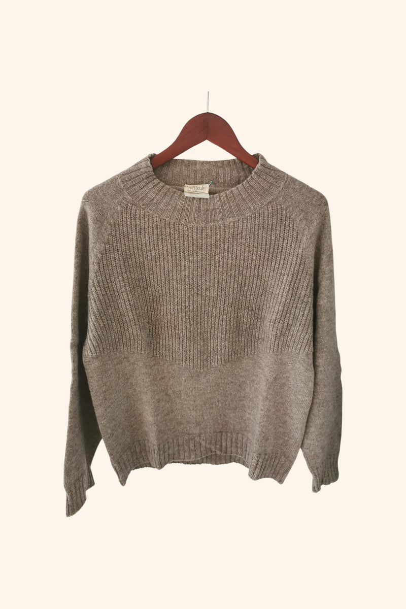 Pull col cheminée laine de yack