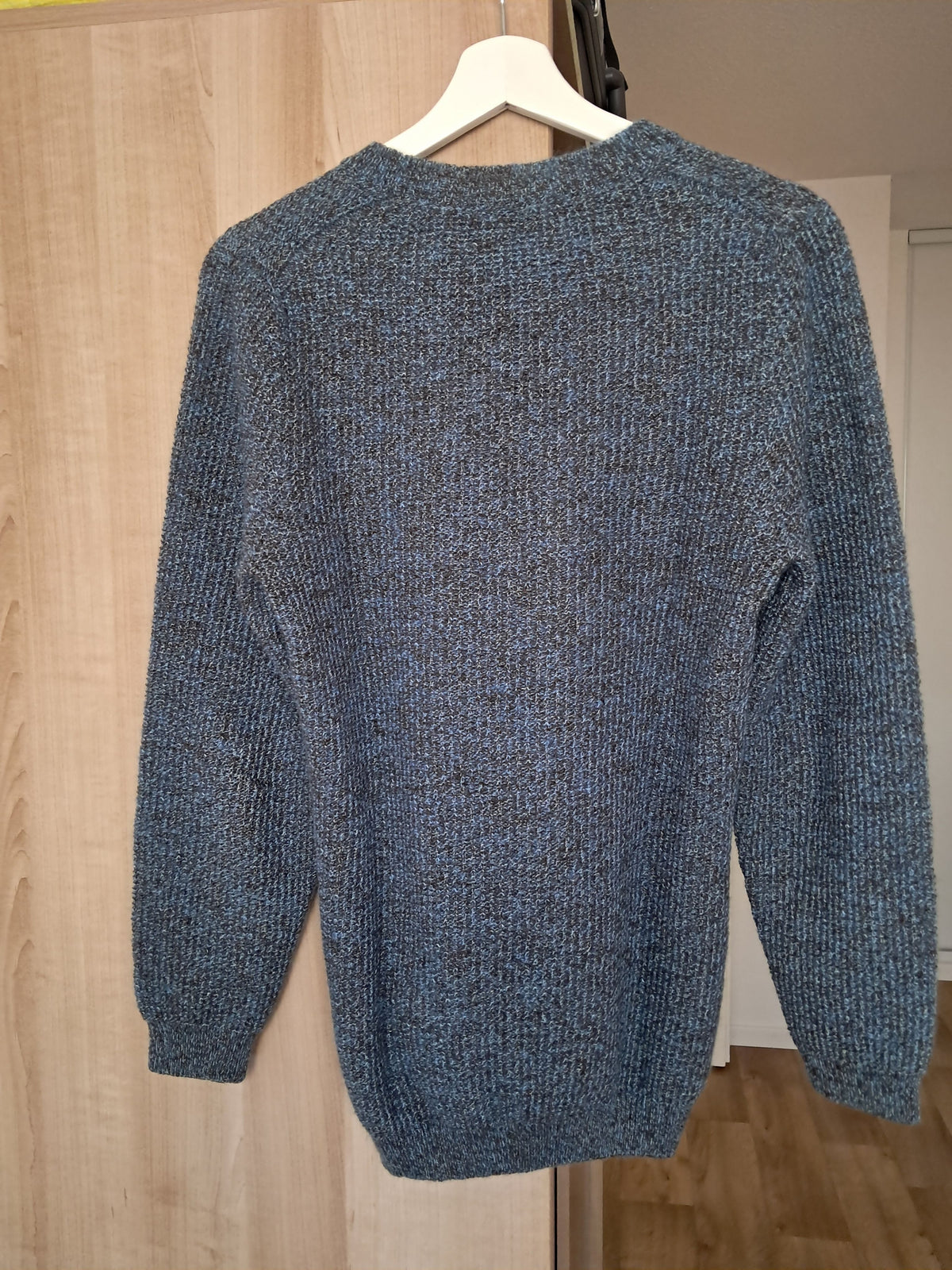 Pull en laine col rond point de sable