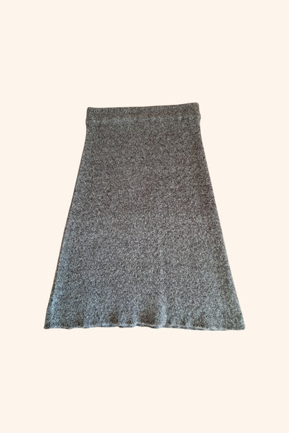 Jupe en duvet de yack, duvet de mohair et soie