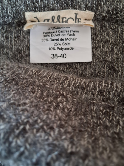 Jupe en duvet de yack, duvet de mohair et soie