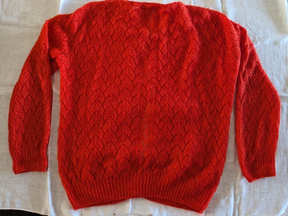Gilet laine mohair ajouré femme
