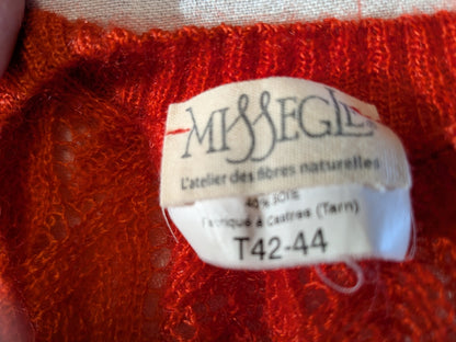 Gilet laine mohair ajouré femme