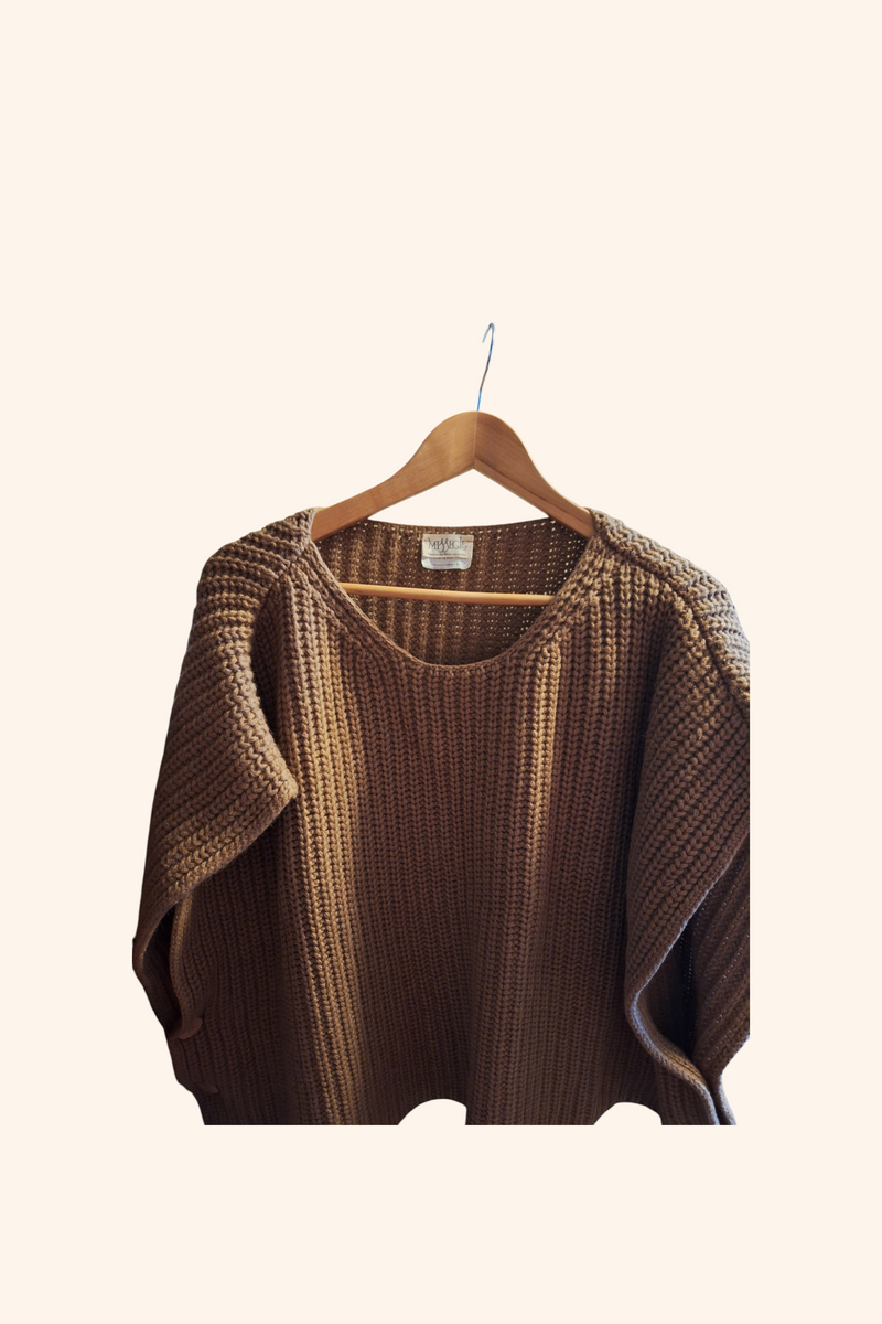 Poncho duveau chameau