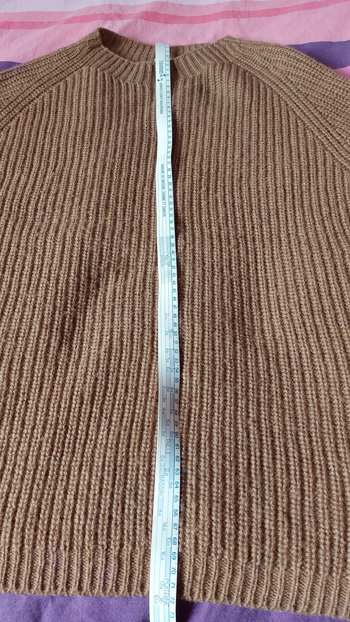 Grand pull laine de chameau femme