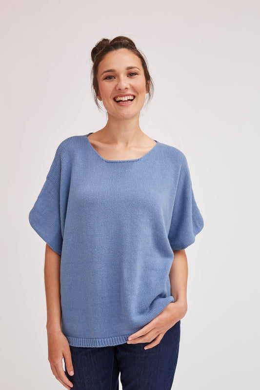 Pull tunique en coton bio