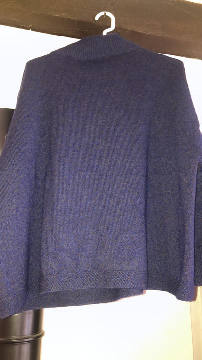 Pull en laine yack col cheminée pour femme