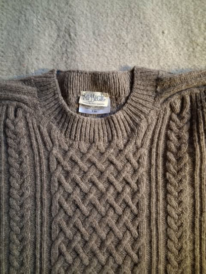 Pull en laine à torsades pour homme