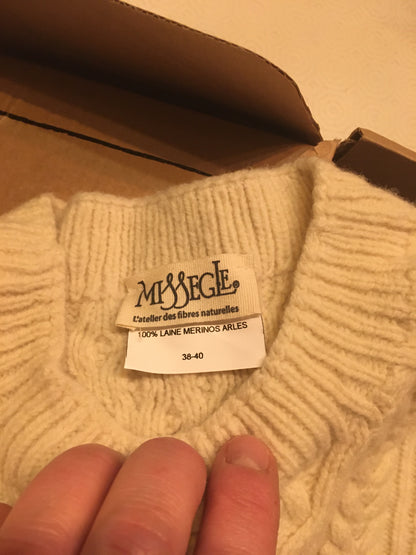 Pull en laine à torsades pour femme