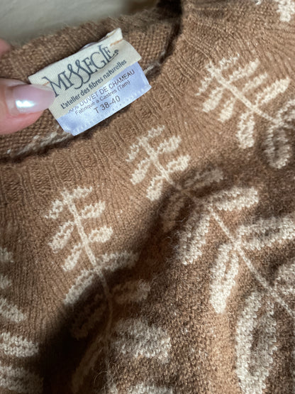 Pull 100% duvet chameau