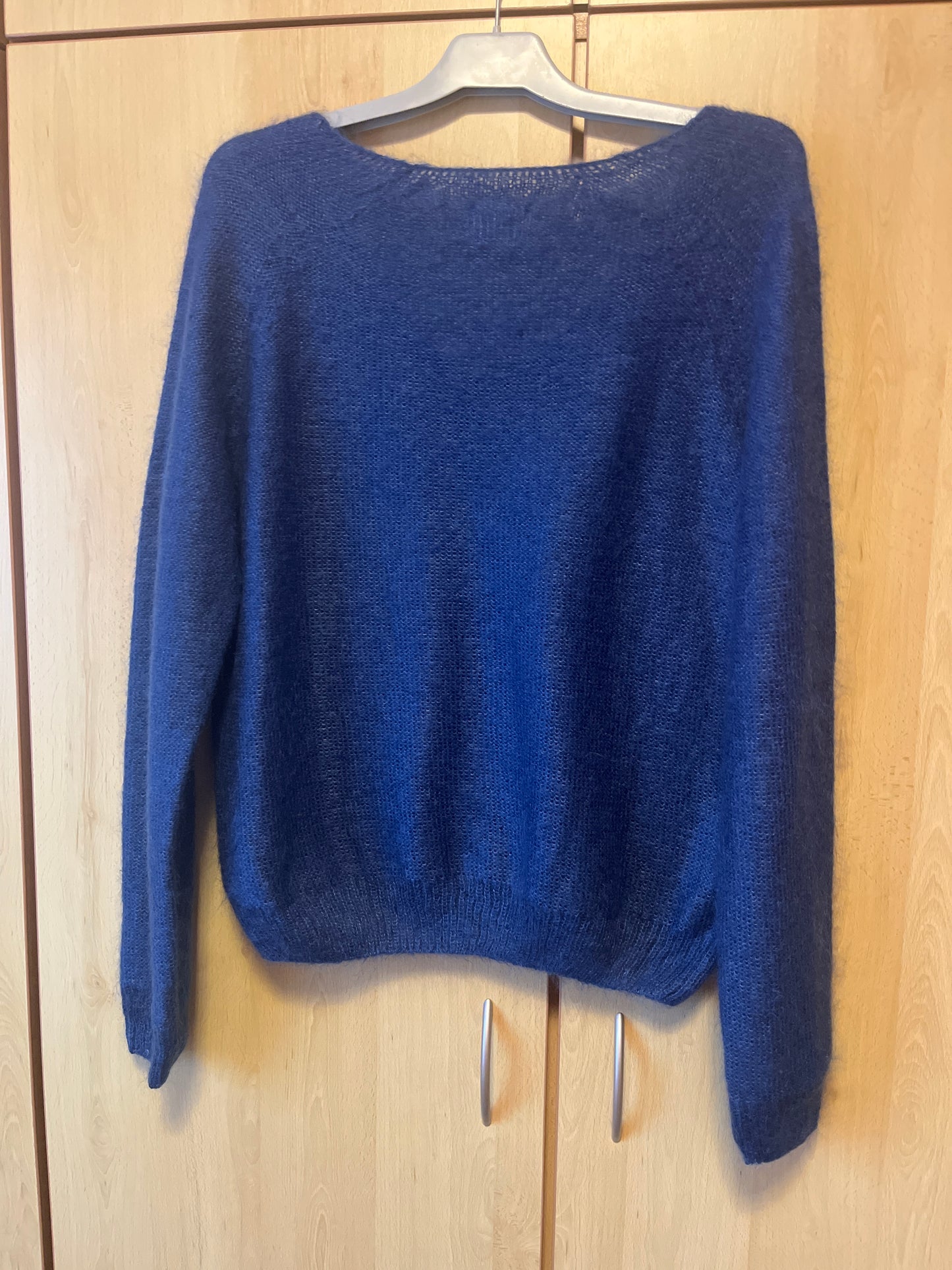 Pull col V femme duvet de mohair et soie