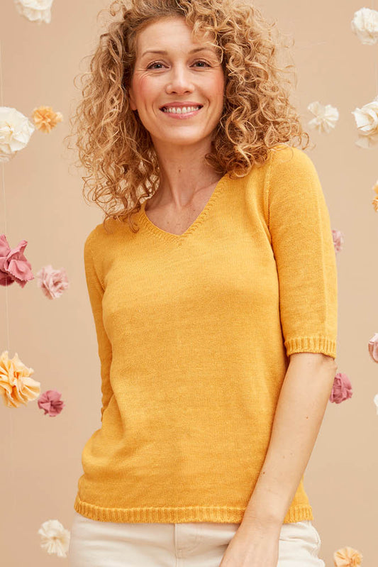 Pull en lin col V