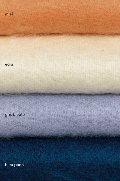 Couverture laine mohair grand lit 2 places